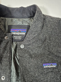 Patagonia Wool Blend Insulated Snap Jacket Charcoal Grey Mens Size M