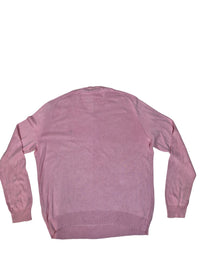 Polo Ralph Lauren V-Neck Jumper Pima Cotton Pink Size L