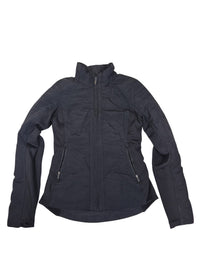 Lululemon Quilted Zip Up Running Jacket Black Fitted Peplum Size US 4/ UK 8
