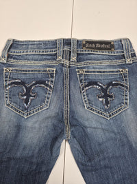 Rock Revival Alanis Boot Jeans Womens W30 L30 Bootcut Sequin Blue Denim Y2K