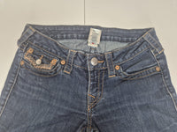 True Religion Skinny Jeans Dark Wash Flap Pocket Denim Size UK 8