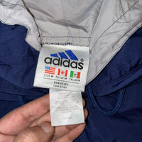 Vintage Adidas Blue Pullover Windbreaker Jacket Hooded