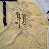 Harley-Davidson Embellished Long Sleeve Top with Rhinestone Studs (Size S)