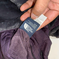 The North Face Women's Reversible Faux Fur Gilet Vest Purple Grey Full Zip Bodywarmer Size M