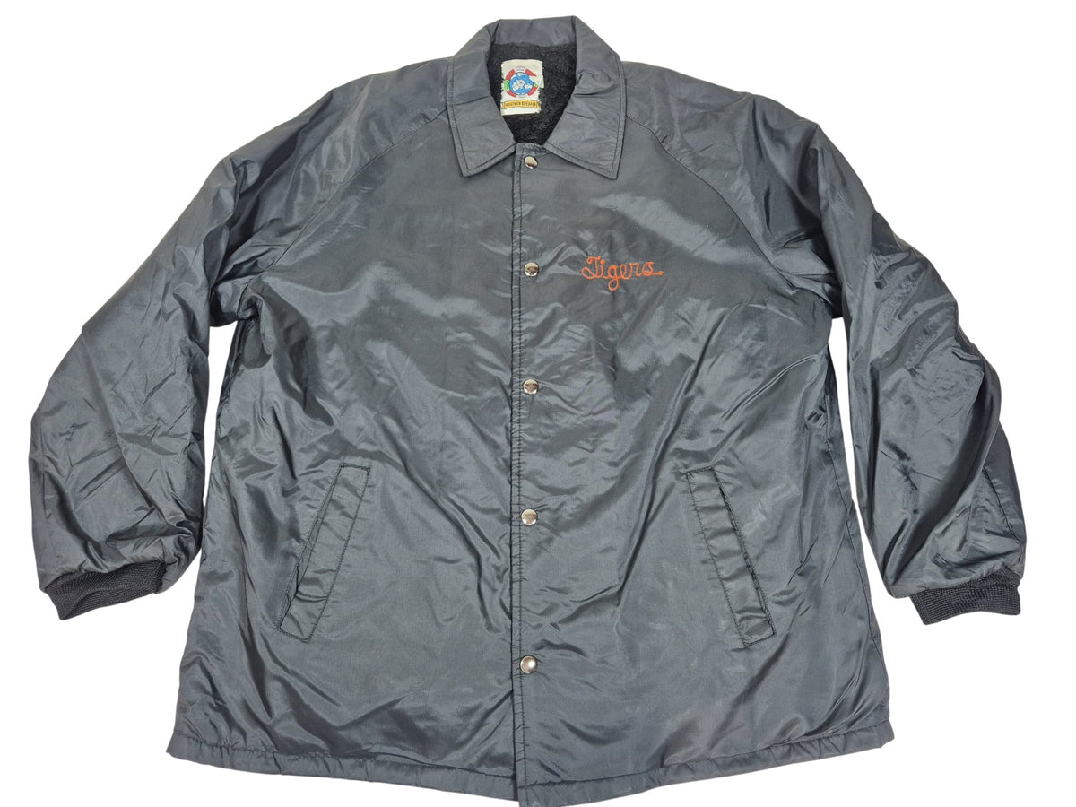 Weather Breaker Vintage Coach Jacket Sherpa Lined Warsaw Tigers Black XL