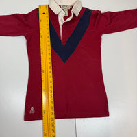 Rugby Ralph Lauren Shirt Mens Size M Red Navy Skull Long Sleeve Cotton 2004