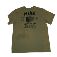 Nike Dri-Fit Moving Co Graphic T-Shirt Olive Green Novelty Print Size M