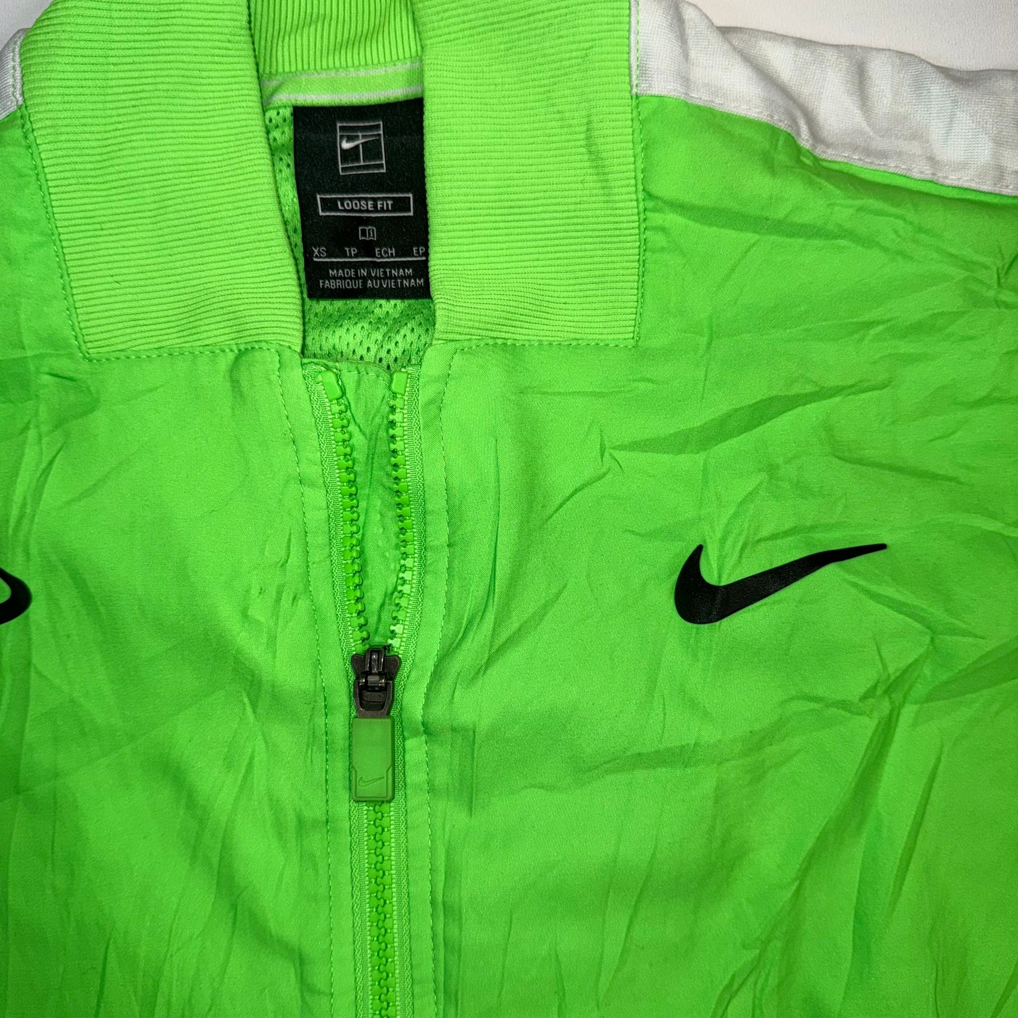Nike x Rafael Nadal Neon Green Tennis Windbreaker Jacket XS