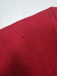 Polo Ralph Lauren Vintage 90s Lambswool V-Neck Jumper Red Navy Pony Mens Size L