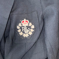 Lauren Ralph Lauren Double-Breasted Wool Blazer with Bullion Crest Buttons (Size 10)