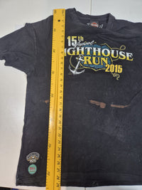 Harley-Davidson Graphic T-Shirt Lighthouse Run Coos Bay Black Size XL