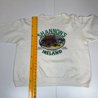 Vintage Shannon's Ireland Graphic Crewneck Sweatshirt White 1989 Size XL