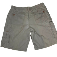 Columbia Sportswear Cargo Shorts Khaki Cotton Zip Pocket Mens Size 36