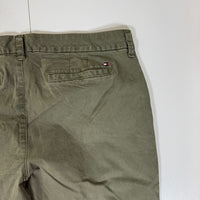 Tommy Hilfiger Straight Leg Chino Trousers Olive Green Size 12 W34