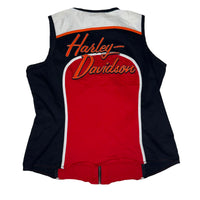 Harley-Davidson She Devil Race Team Colorblock Zip Vest Black Red XL