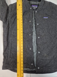 Patagonia Wool Blend Insulated Snap Jacket Charcoal Grey Mens Size M