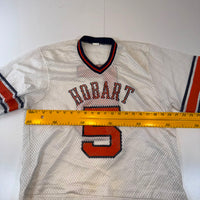 Vintage Champion Hobart #5 Mesh Football Jersey XL White Orange USA Made