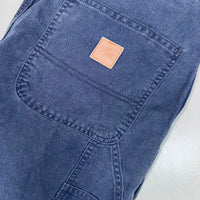 Carhartt Dungaree Fit Carpenter Trousers Navy Blue Size 34