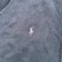 Polo Ralph Lauren V-Neck Jumper Faded Black Pima Cotton Size XL