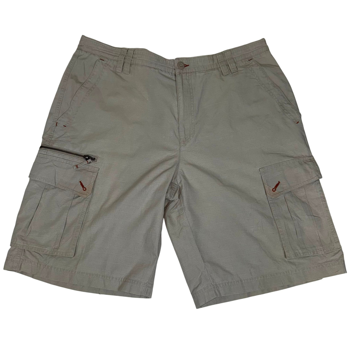 Columbia Sportswear Cargo Shorts Khaki Cotton Zip Pocket Mens Size 36