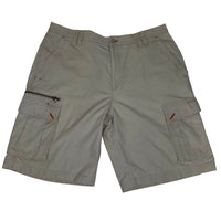 Columbia Sportswear Cargo Shorts Khaki Cotton Zip Pocket Mens Size 36