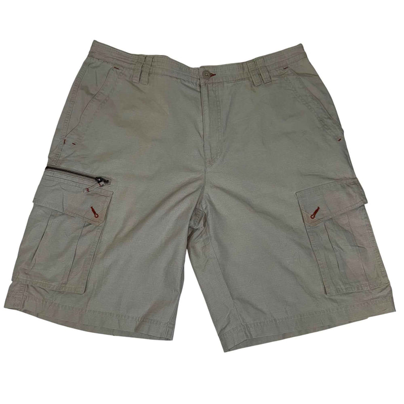 Columbia Sportswear Cargo Shorts Khaki Cotton Zip Pocket Mens Size 36