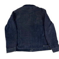 Levi's Trucker Jacket Navy Flocked Suede Effect Snap Button Size XL
