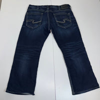 Silver Jeans Co Zac Bootcut Jeans Dark Blue Wash Size W38