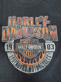 Harley-Davidson Graphic T-Shirt Black Biker Dealership Print Size 3XL