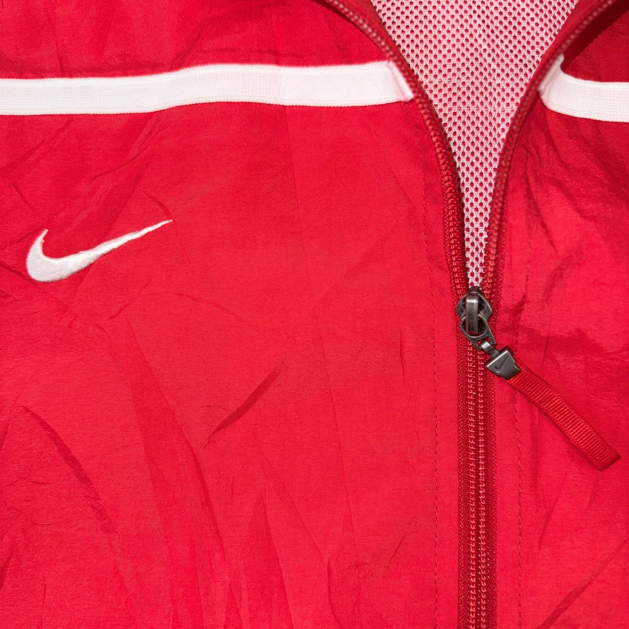 Vintage Nike Team Red Full Zip Windbreaker Jacket