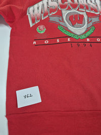 Wisconsin Badgers Rose Bowl 1994 Crewneck Sweatshirt Red Vintage Size M