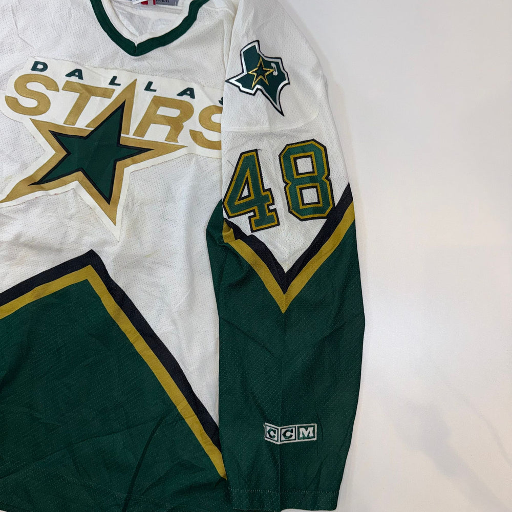Vintage CCM Dallas Stars Steve Young #48 Autographed Jersey (Adult Large, Made in Canada)