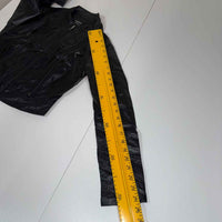 Bebe Genuine Leather Cropped Biker Jacket Black Multi Zip Size S