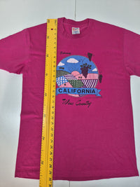 Hanes Solvang California Wine Country Graphic T-Shirt Pink Size Large