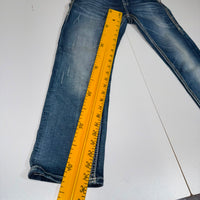 Rock Revival Jelina Embroidered Crop Jeans Blue Distressed Size 27
