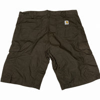 Carhartt Force Cargo Shorts Olive Brown Ripstop Relaxed Fit Mens Size 40