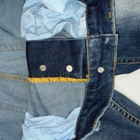 Chrome Hearts Cross Patch Jeans Blue Distressed Denim 34x30 Gothic Luxury Y2K