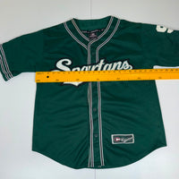 Colosseum Michigan State Spartans Baseball Jersey Green Button Front Size M