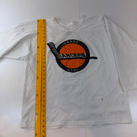 Vintage Omaha Lancers USHL Hockey Jersey CCM White Mesh Men’s Large Made in Canada