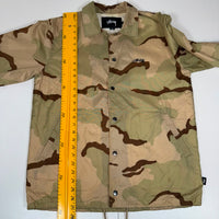 Stüssy Desert Camo Coach Jacket Snap Button Nylon Size S