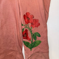 The North Face Floral Logo Long Sleeve T-Shirt Women's L Pink Rhododendron Graphic