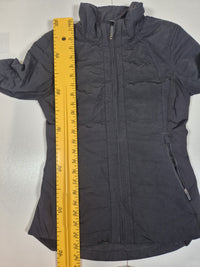 Lululemon Quilted Zip Up Running Jacket Black Fitted Peplum Size US 4/ UK 8