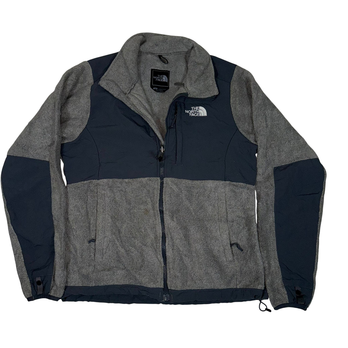 The North Face Denali Fleece Jacket Grey Navy Full Zip Womens Size S