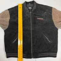 NBA Genuine Leather Varsity Jacket Comcast Spectacor Philly Patches Size XL