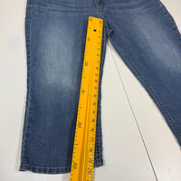 Riders by Lee Capri Jeans Womens W36 Blue Wash Midrise Stretch Denim