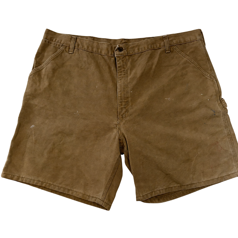 Vintage Carhartt USA Made Carpenter Work Shorts Tan Duck Canvas Size 44 W44