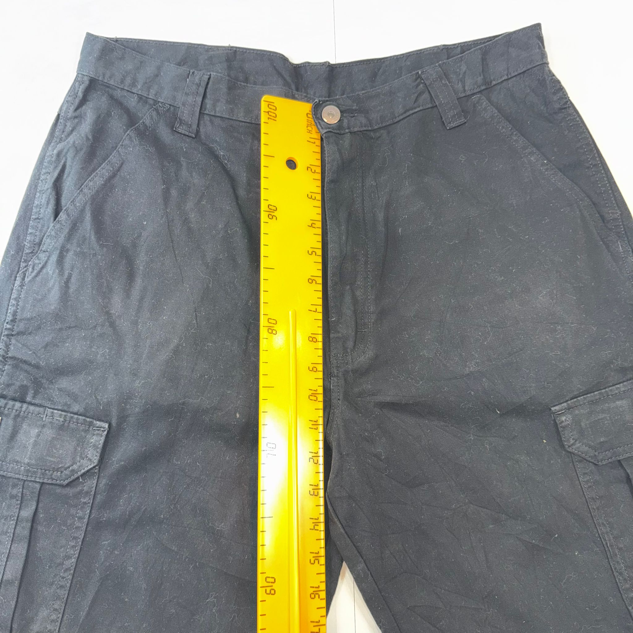 Wrangler Originals Cargo Shorts Black Mens W34 Utility Workwear Combat Shorts