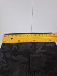 Lululemon High Waisted Camo Leggings 7/8 Length Black Grey Size 8 (UK 12)