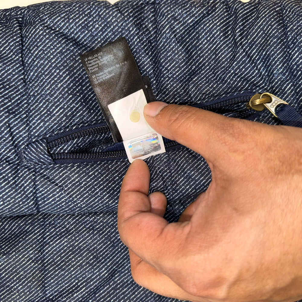 The North Face Reversible Sherpa Fleece Puffer Jacket Boys LG 14/16 Navy Brown Winter Coat