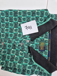 Steve Stricker Fairway Sport Golf Polo Geometric Print Green 2XL